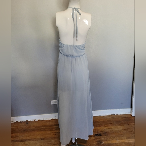 Show Me Your MuMu Heather Halter Dress in Dusty Blue, VGUC, Size S - Picture 4 of 7